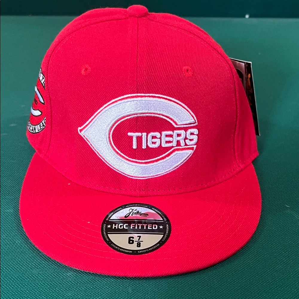 Red Cincinnati Tigers Baseball Fitted Hat Negro league